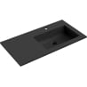 Mexen Otis Einbaubecken rechts 91 x 46,5 cm, schwarz matt - 25189071P