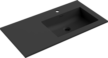 Mexen Otis ingebouwde wastafel rechts 91 x 46,5 cm, zwart mat - 25189071P