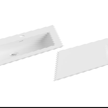 Mexen Otis lavabo encastré dans le plan droit 91 x 46,5 cm, blanc mat - 25189001P