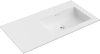 Mexen Otis tasoallas vasen 91 x 46,5 cm, valkoinen matta - 25189001P