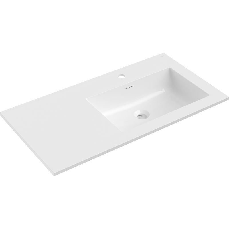 Mexen Otis right countertop basin 91 x 46.5 cm, glossy white - 25189000P