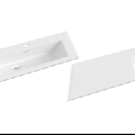 Mexen Otis lavabo empotrado en encimera derecho 91 x 46,5 cm, blanco brillante - 25189000P