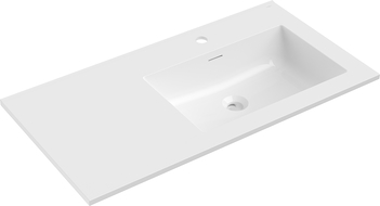Mexen Otis lavabo encastré à droite 91 x 46,5 cm, blanc brillant - 25189000P
