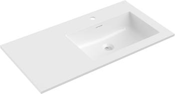 Mexen Otis tööpinna sisse paigaldatav valamu parem 91 x 46,5 cm, valge läige - 25189000P