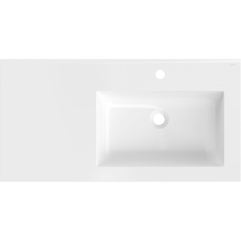 Mexen Otis lavandino incassato nel piano destro 91 x 46,5 cm, bianco lucido - 25189000P