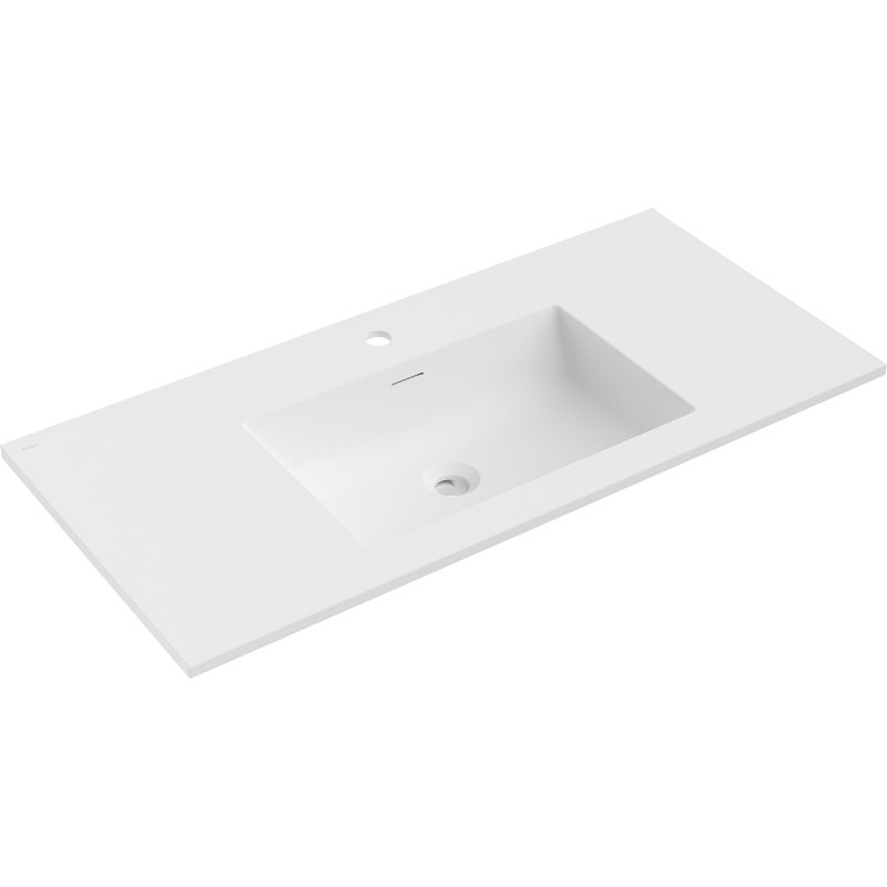 Mexen Otis Waschbecken, das in die Arbeitsplatte eingelassen wird, 101 x 46,5 cm, weiß matt - 25181001