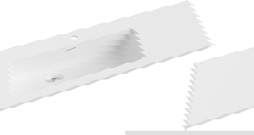 Mexen Otis fregadero empotrado en encimera 101 x 46,5 cm, blanco mate - 25181001