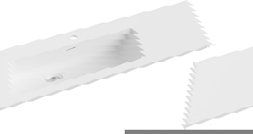 Mexen Otis lavatório embutido no balcão 101 x 46,5 cm, branco mate - 25181001