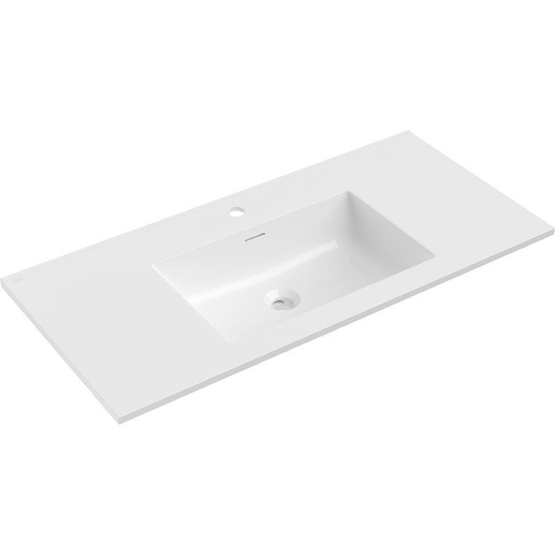 Mexen Otis lavabo incassato nel piano 101 x 46,5 cm, bianco lucido - 25181000