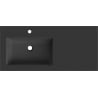 Mexen Otis lavabo encastré à gauche 101 x 46,5 cm, noir mat - 25181071L