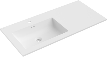 Mexen Otis umivaonik ugrađen u radnu ploču lijevi 101 x 46,5 cm, bijeli mat - 25181001L