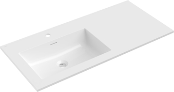 Mexen Otis tööpinda uputatav valamu vasak 101 x 46,5 cm, valge läige - 25181000L