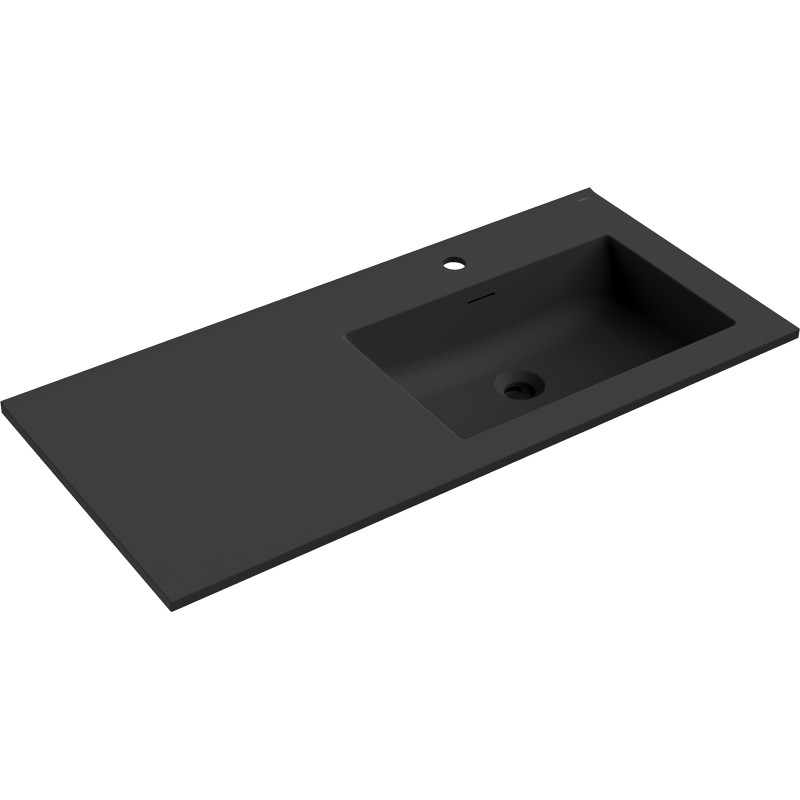 Mexen Otis tööpinna sisse paigaldatav kraanikauss parempoolne 101 x 46,5 cm, must matt - 25181071P