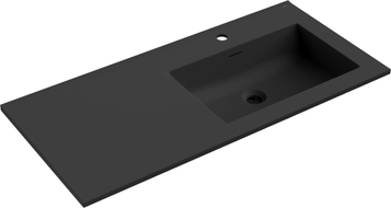 Mexen Otis tööpinna sisse paigaldatav kraanikauss parempoolne 101 x 46,5 cm, must matt - 25181071P