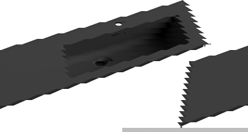 Mexen Otis vgradni umivalnik na deski desni 101 x 46,5 cm, črna mat - 25181071P