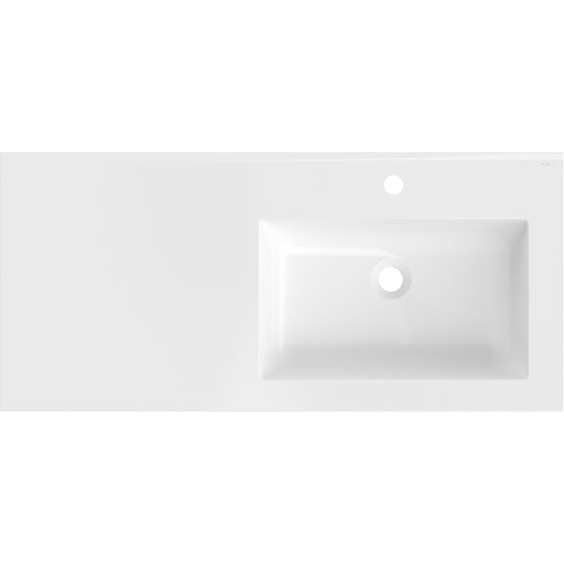 Mexen Otis lavabo incassato nel piano destro 101 x 46,5 cm, bianco lucido - 25181000P