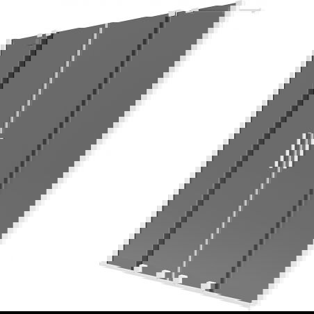 Mexen Velar Duo Badewannenabtrennung 2-flügelig verschiebbar 160 x 150 cm, Graphit, Weiß - 896-160-000-42-20