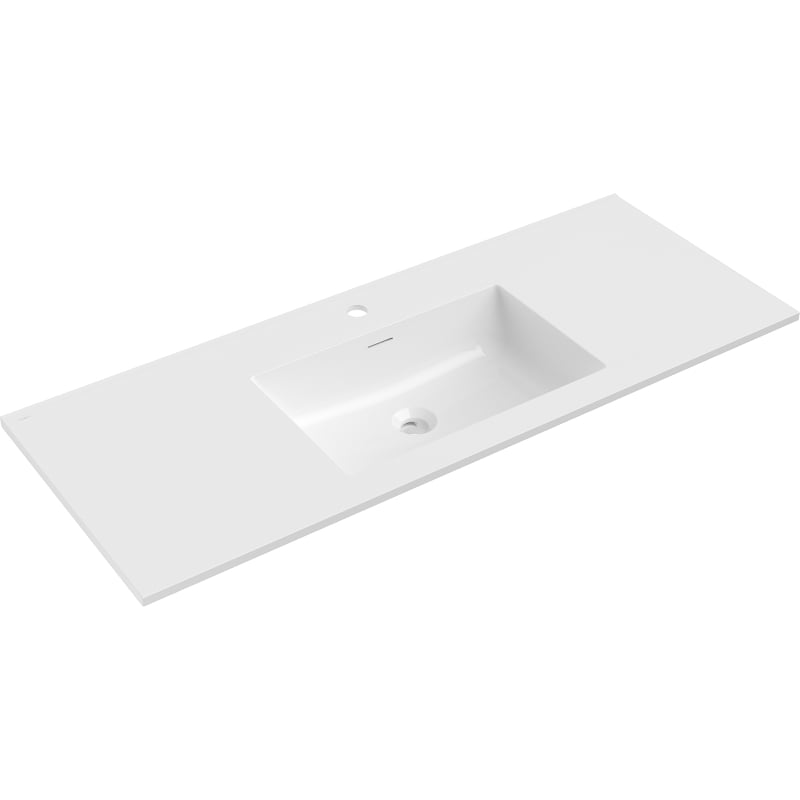 Mexen Otis Einbauwaschbecken in die Arbeitsplatte 121 x 46,5 cm, weiß glänzend - 25181200