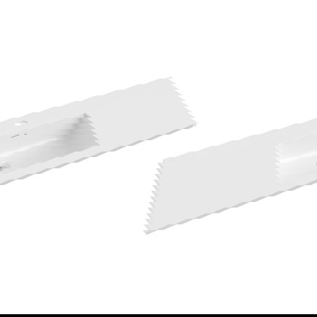 Mexen Otis lavabo da incasso in piano 121 x 46,5 cm, bianco lucido - 25181200