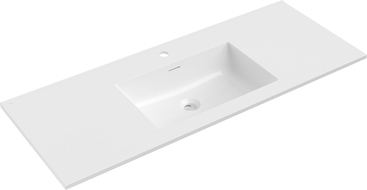 Mexen Otis lavabo da incasso in piano 121 x 46,5 cm, bianco lucido - 25181200