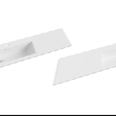 Mexen Otis työtasoon upotettu pesuallas 121 x 46,5 cm, valkoinen matta - 25181201