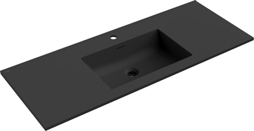 Mexen Otis Einbaubecken 121 x 46,5 cm, schwarz matt - 25181271