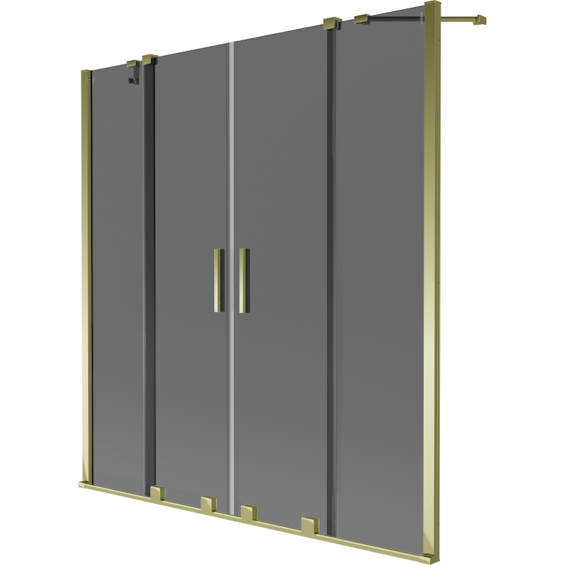 Mexen Velar Duo vanni sirm 2-osaline, lahtikäiv 160 x 150 cm, grafiit, kuldne - 896-160-000-42-50