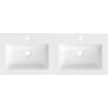 Mexen Otis Eingelassene Doppelwaschbecken 121 x 46,5 cm, weiß glanz - 25181200D
