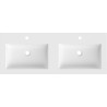 Mexen Otis built-in countertop double washbasin 121 x 46.5 cm, matt white - 25181201D