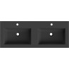 Mexen Otis umywalka wpuszczana w blat podwójna 121 x 46,5 cm, czarna mat - 25181271D