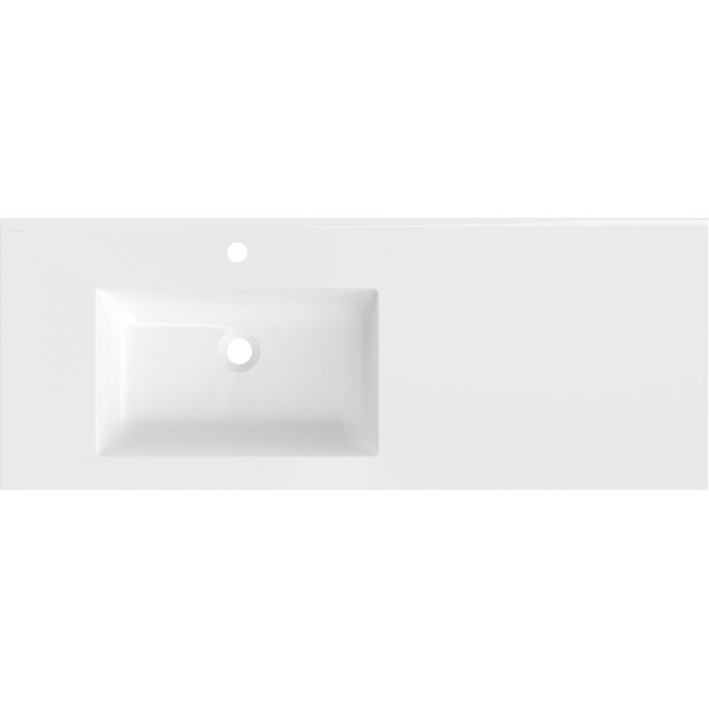 Mexen Otis countertop basin left 121 x 46.5 cm, glossy white - 25181200L