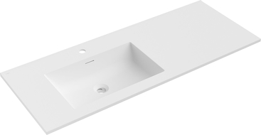 Mexen Otis Einbauwaschbecken links 121 x 46,5 cm, mattweiß - 25181201L