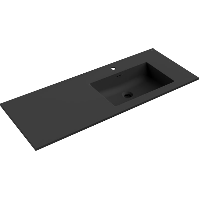 Mexen Otis tööpinda süvistatav kraanikauss parem 121 x 46,5 cm, must matt - 25181271P