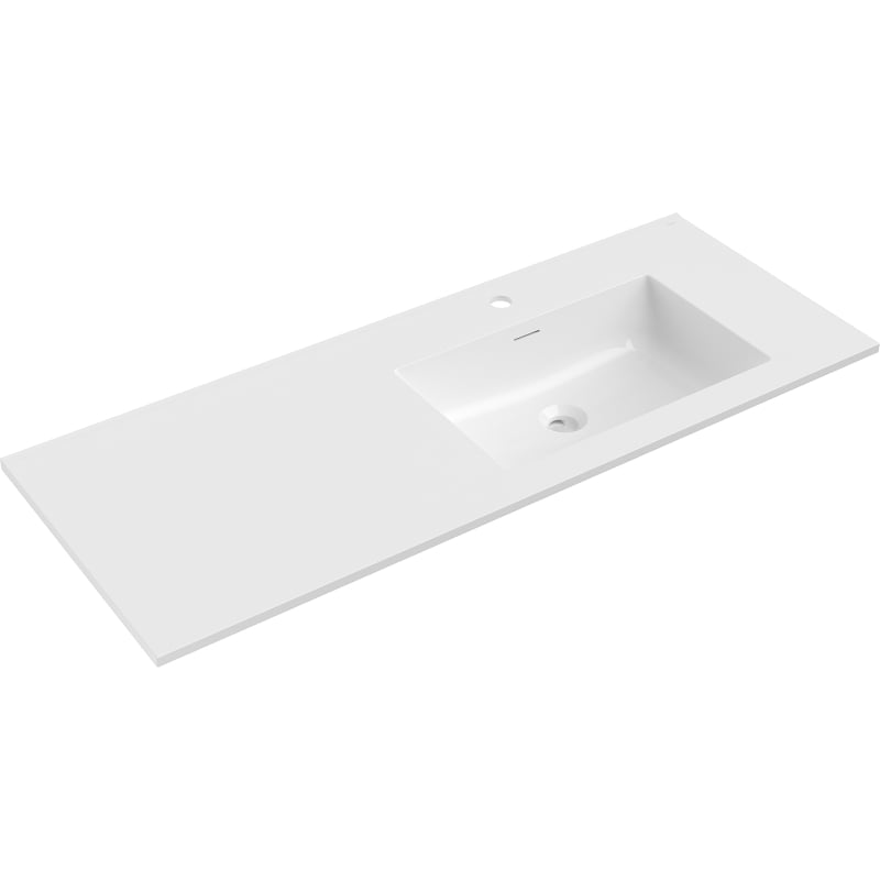 Mexen Otis lavabo encastré à droite 121 x 46,5 cm, blanc brillant - 25181200P