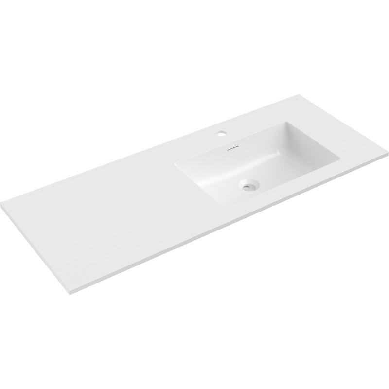 Mexen Otis töötasapinda integreeritud valamu, parem, 121 x 46,5 cm, valge läige - 25181200P