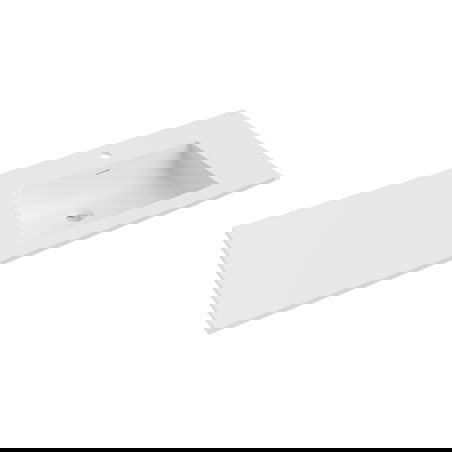 Mexen Otis lavabo empotrado en encimera derecha 121 x 46,5 cm, blanco mate - 25181201P