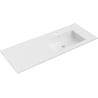 Mexen Otis lavabo encastré dans le plan droit 121 x 46,5 cm, blanc mat - 25181201P