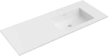 Mexen Otis umivaonik ugrađen u radnu ploču desni 121 x 46,5 cm, bijeli mat - 25181201P