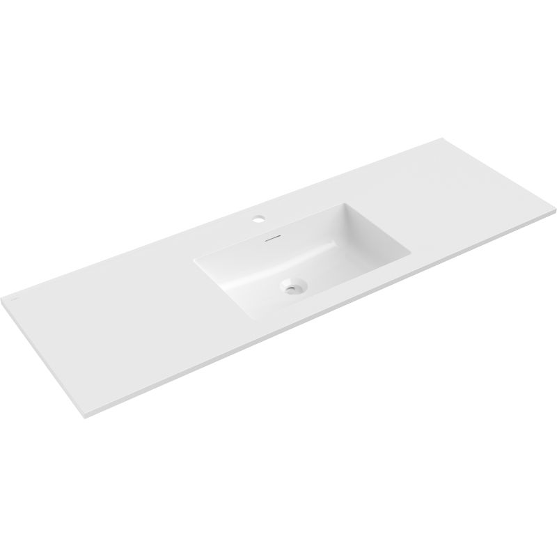 Mexen Otis lavabo empotrado en encimera 141 x 46,5 cm, blanco brillante - 25181400