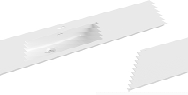 Mexen Otis νιπτήρας ενσωματωμένος στον πάγκο 141 x 46,5 cm, λευκός γυαλιστερός