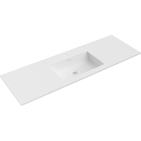 Mexen Otis umywalka wpuszczana w blat 141 x 46,5 cm, biała mat - 25181401