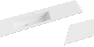 Mexen Otis lavabo de encastre 141 x 46,5 cm, branco mate - 25181401