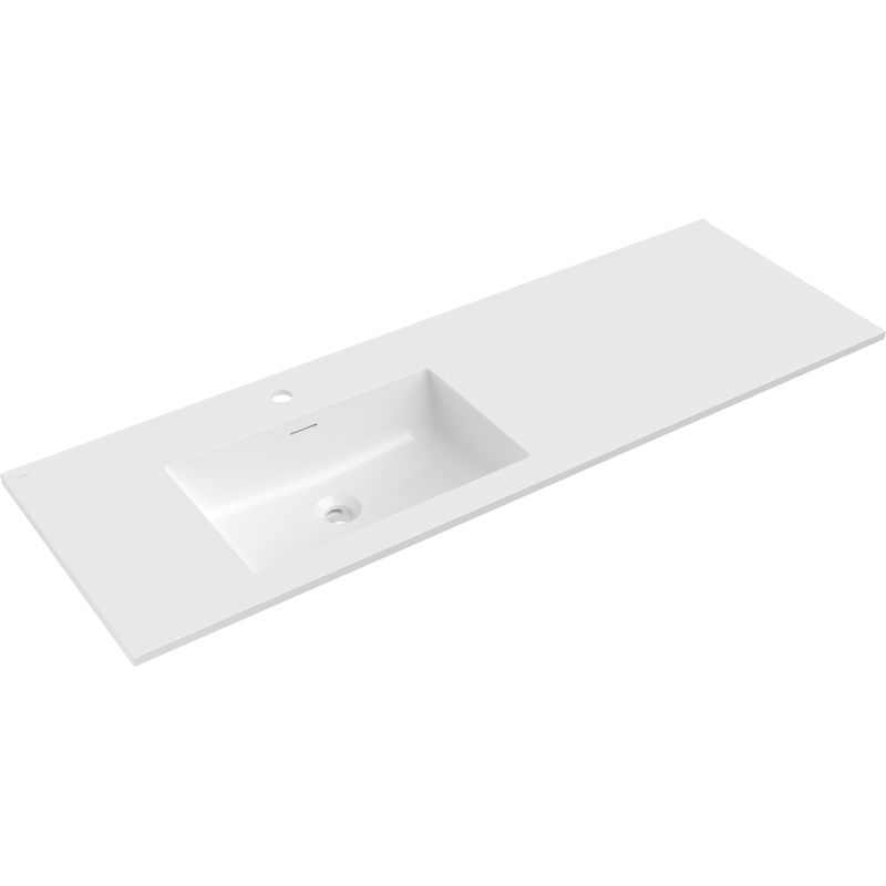 Mexen Otis ingebouwde wastafel links 141 x 46,5 cm, wit glans - 25181400L