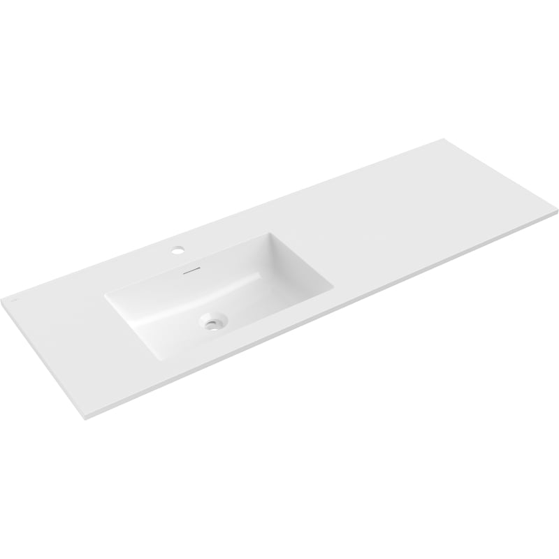 Mexen Otis tööpinda paigaldatav valamu vasak 141 x 46,5 cm, valge läige - 25181400L