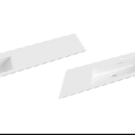 Mexen Otis Ëmgemaachent Ubauchsbecken lénks 141 x 46,5 cm, wäiss Glanz - 25181400L