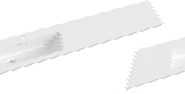 Mexen Otis lavabo ad incasso sinistro 141 x 46,5 cm, bianco lucido - 25181400L