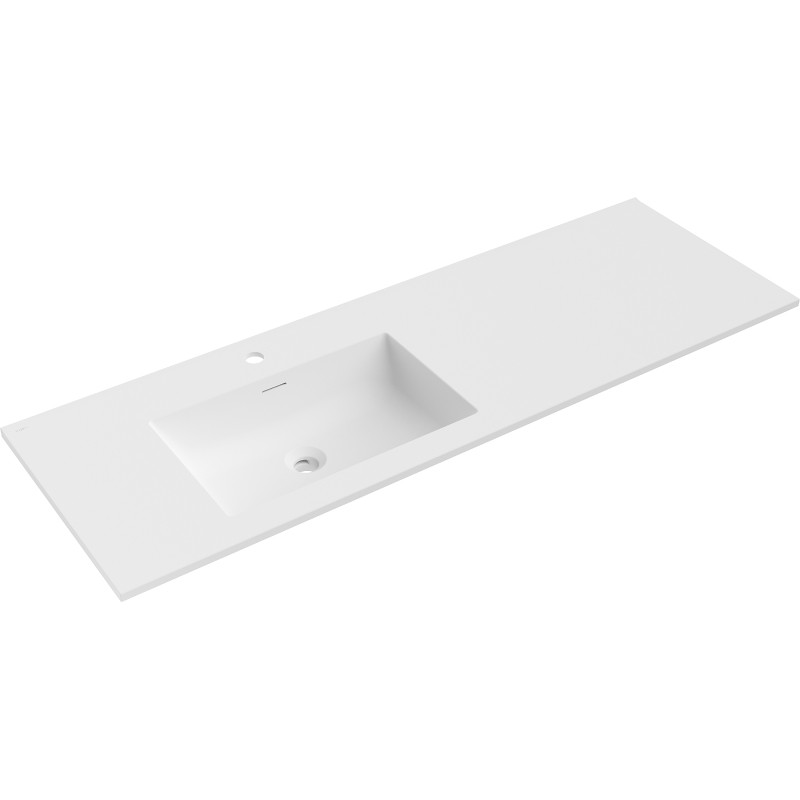 Mexen Otis töötasapinda paigaldatav valamu vasak 141 x 46,5 cm, valge matt - 25181401L
