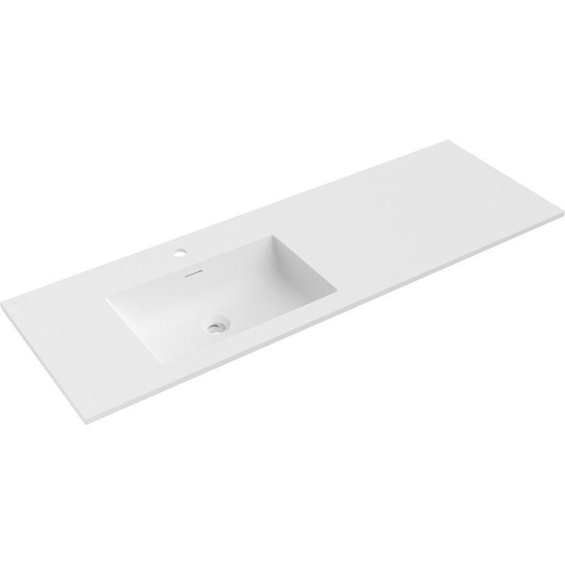 Mexen Otis umywalka wpuszczana w blat lewa 141 x 46,5 cm, biała mat - 25181401L
