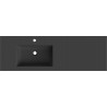 Mexen Otis umywalka wpuszczana w blat lewa 141 x 46,5 cm, czarna mat - 25181471L