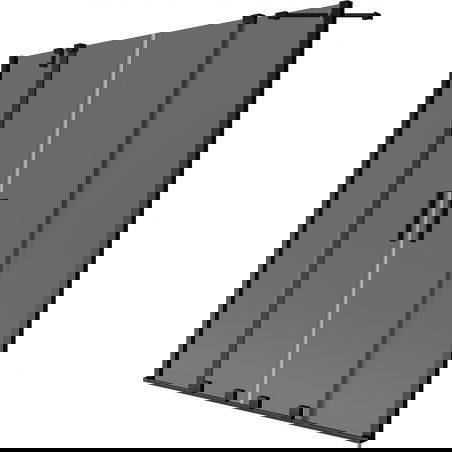 Mexen Velar Duo Badewannenabtrennung 2-flügelig verschiebbar 160 x 150 cm, Graphit, Schwarz - 896-160-000-42-70